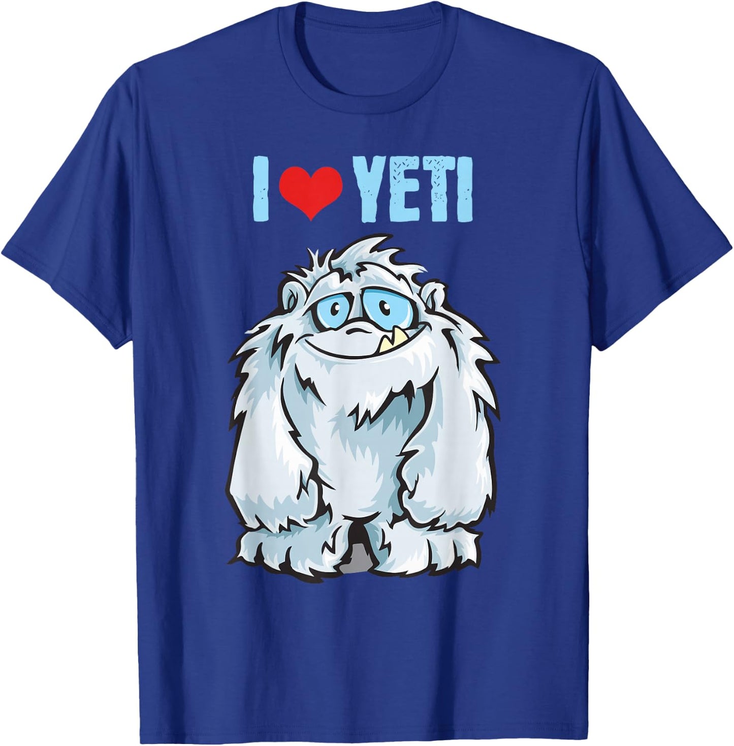 I Heart Yeti - I Love Yeti Men Girls Boys T-Shirt - T-Shirt | Royal