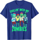 Chillin with my Zombies Halloween Boys Kids Zombie T-Shirt - T-Shirt | Royal