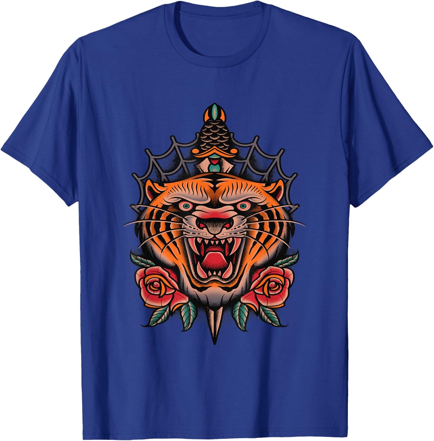 American Traditional Tiger Tattoo T-Shirt - T-Shirt | Royal