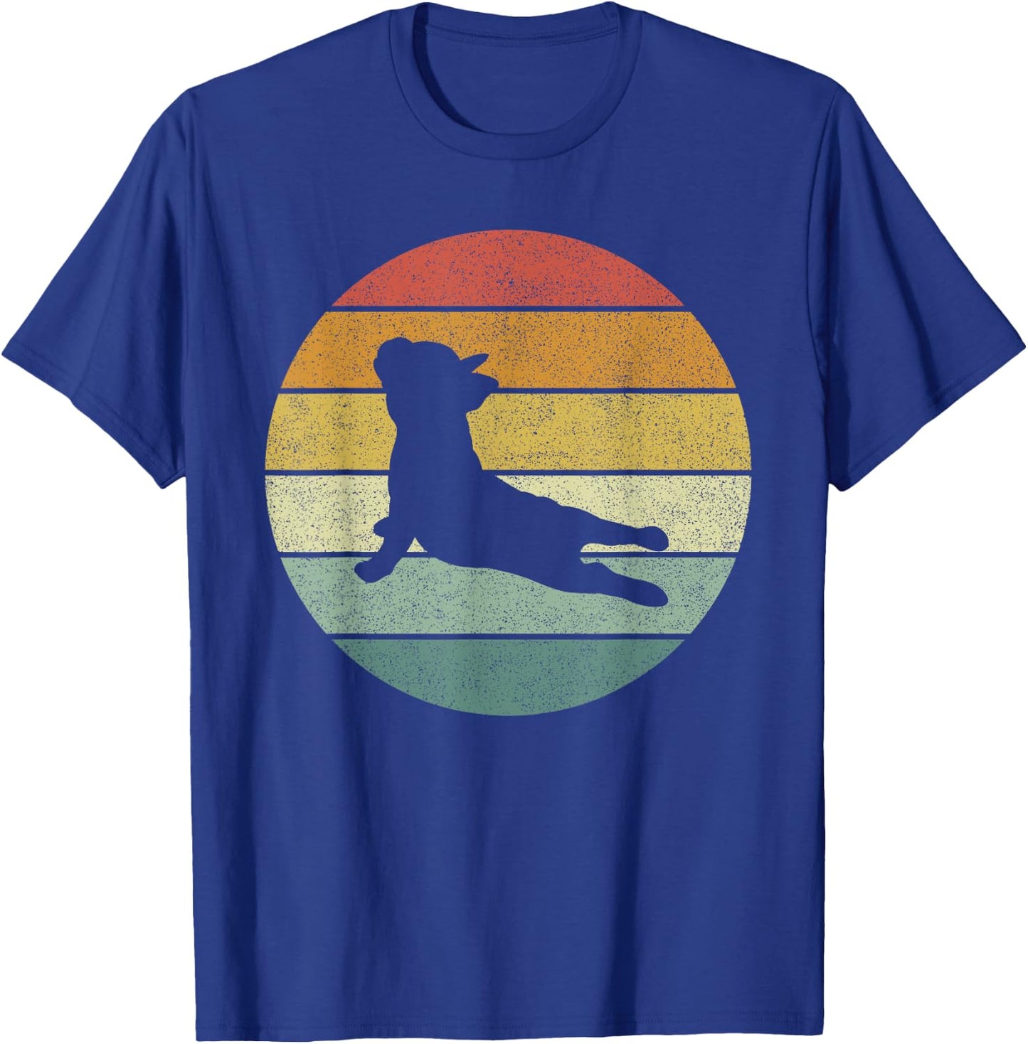 Vintage Retro French Bulldog Shirt Yoga Funny French Bulldog Women Girls Kids T-Shirt - T-Shirt | Royal