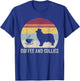 Vintage Retro Coffee And Collies Rough Collie Border Collie T-Shirt - T-Shirt | Royal