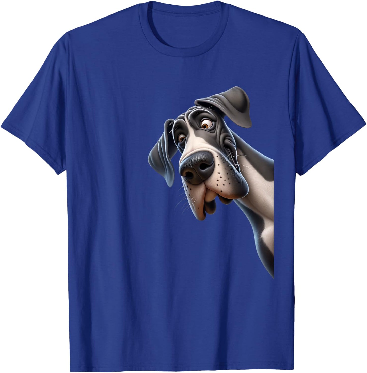 Goofy Giant Adorable Large Gentle Dog Lover Great Dane T-Shirt - T-Shirt | Royal