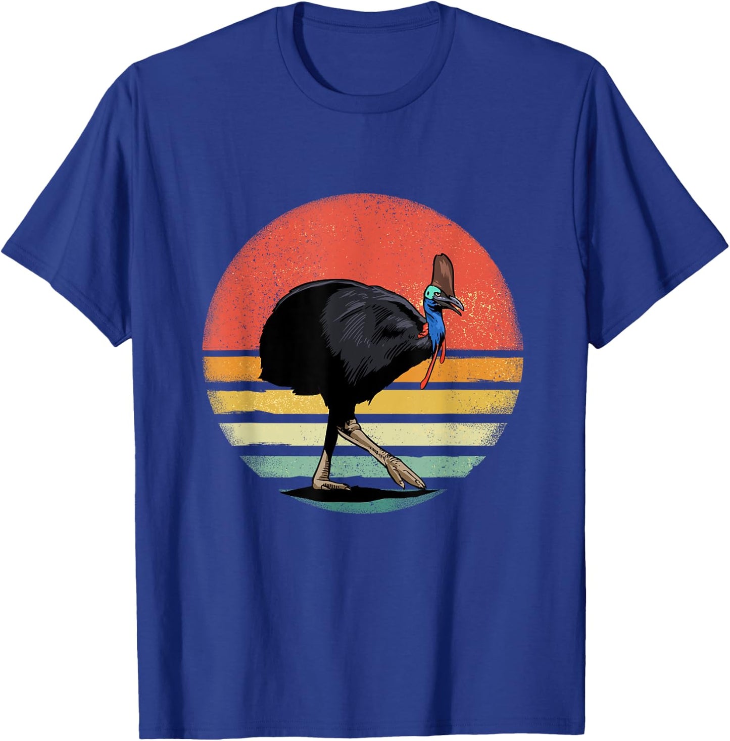 Retro Vintage Cassowary Nature Cassowary Bird Watcher T-Shirt - T-Shirt | Royal