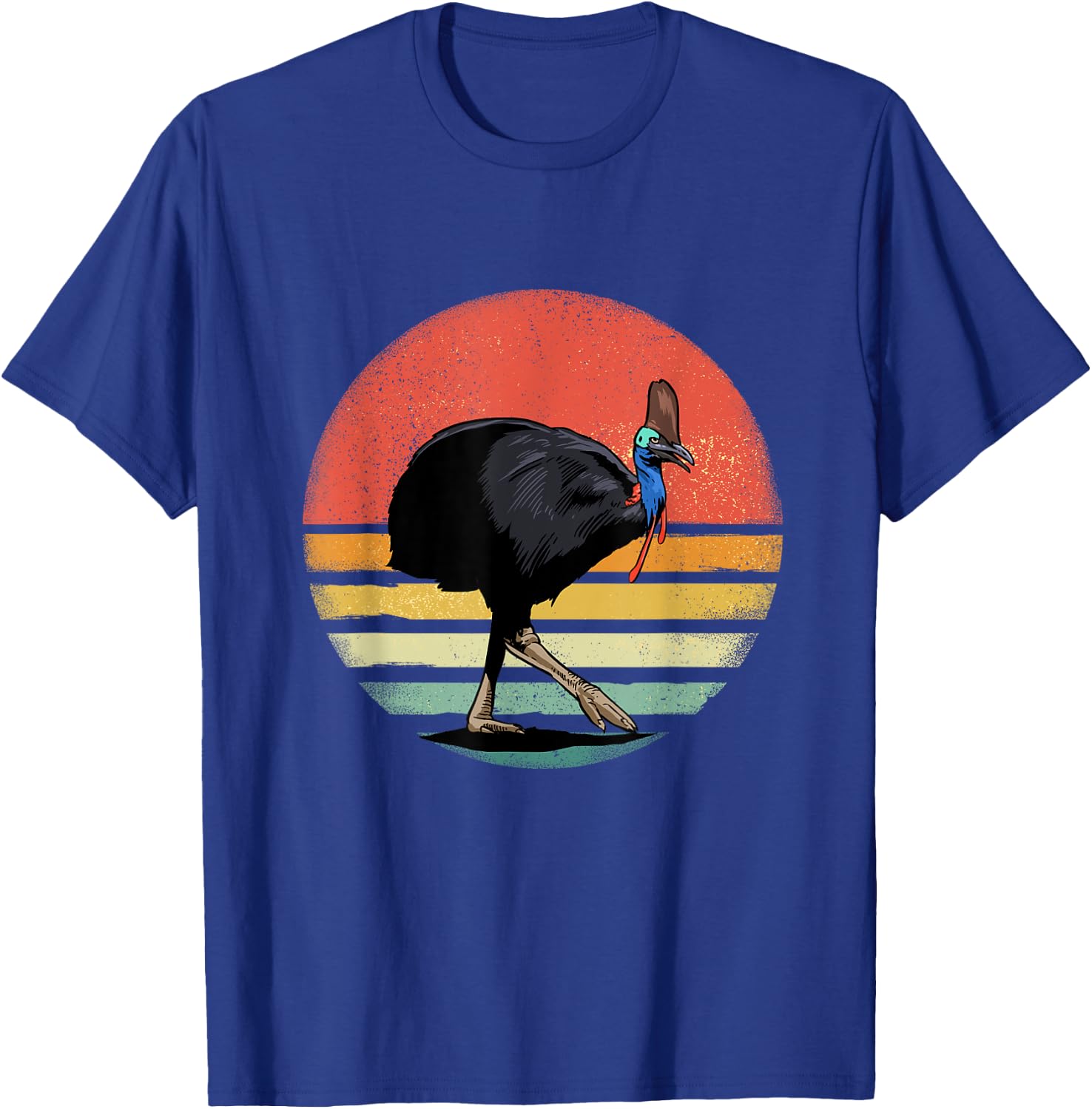 Retro Vintage Cassowary Nature Cassowary Bird Watcher T-Shirt - T-Shirt | Royal