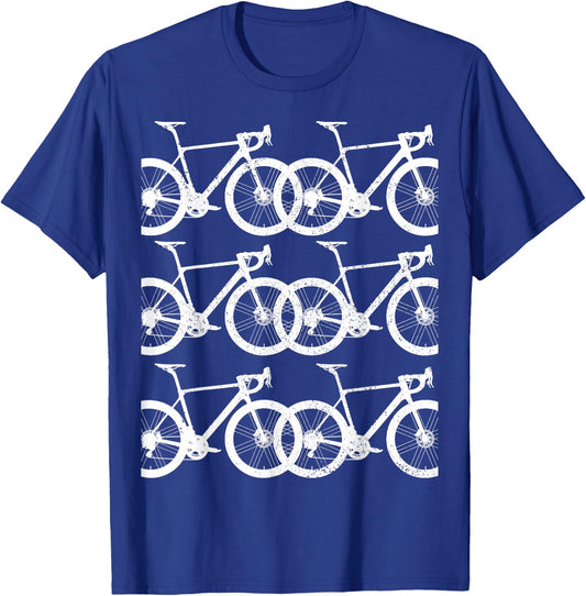 Road Bike Fixie Bicycle Road Cyclist Retro Cycling Gift T-Shirt - T-Shirt | Royal