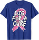 Breast Cancer Volleyball Dig For Cure Awareness Women Girls T-Shirt - T-Shirt | Royal