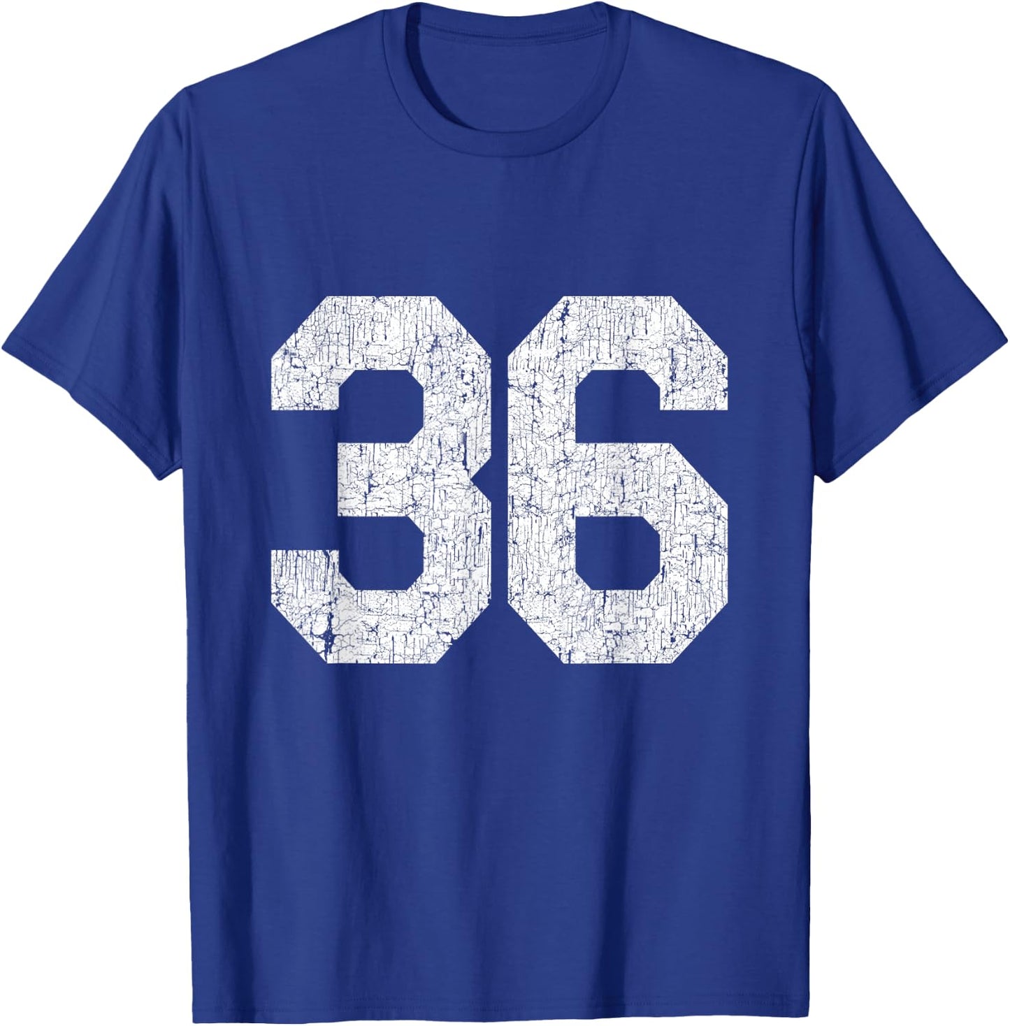 Jersey Uniform Number #36, 36th Birthday T-Shirt - T-Shirt | Royal
