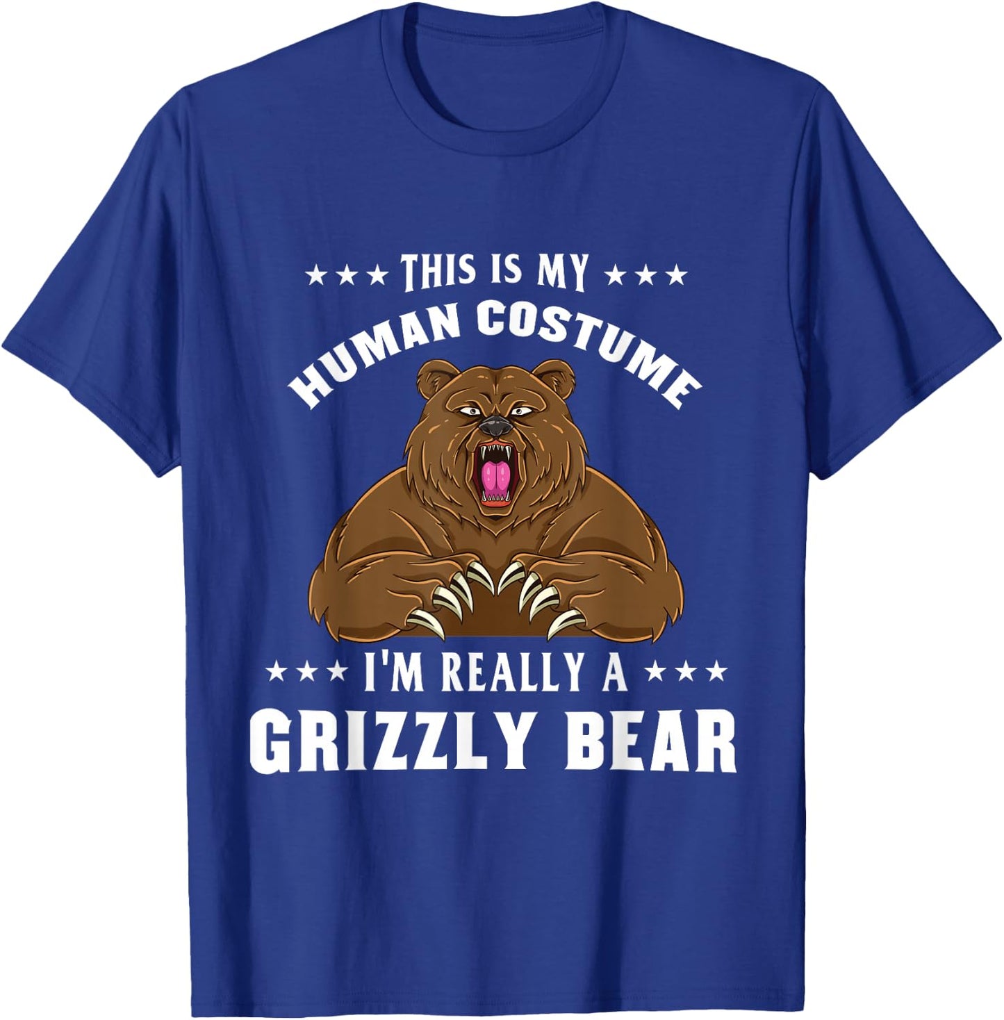 This Is My Human Costume I'm Really A Grizzly Bear T-Shirt - T-Shirt | Royal