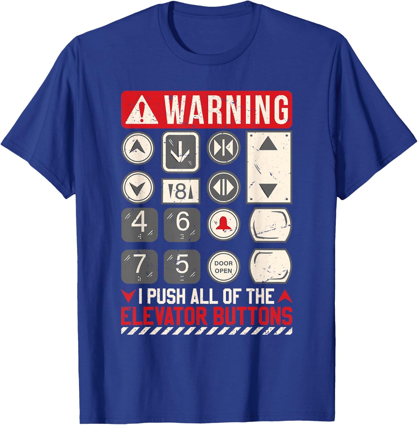Elevator Button Elevator Mechanic Technician T-Shirt - T-Shirt | Royal