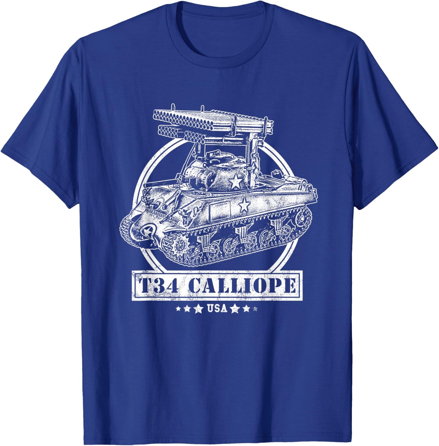 T34 Sherman Calliope T-Shirt - T-Shirt | Royal
