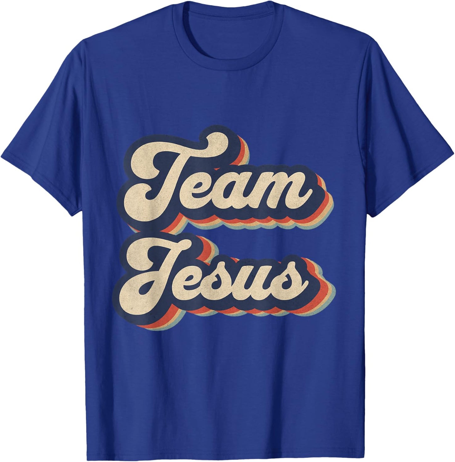 Team Jesus Retro Religious Christian Design T-Shirt - T-Shirt | Royal