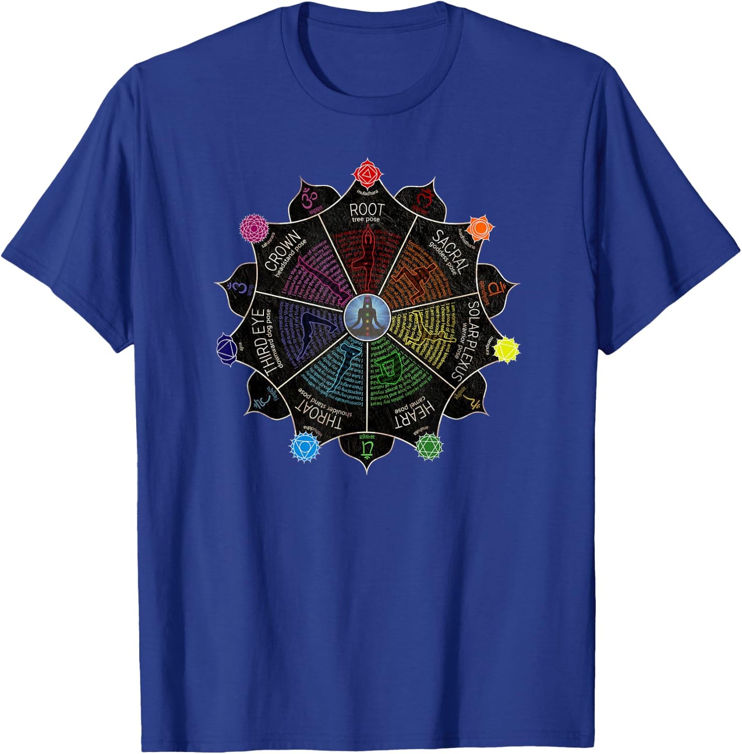 Yoga Meditation Chakra Affirmations T-Shirt - T-Shirt | Royal