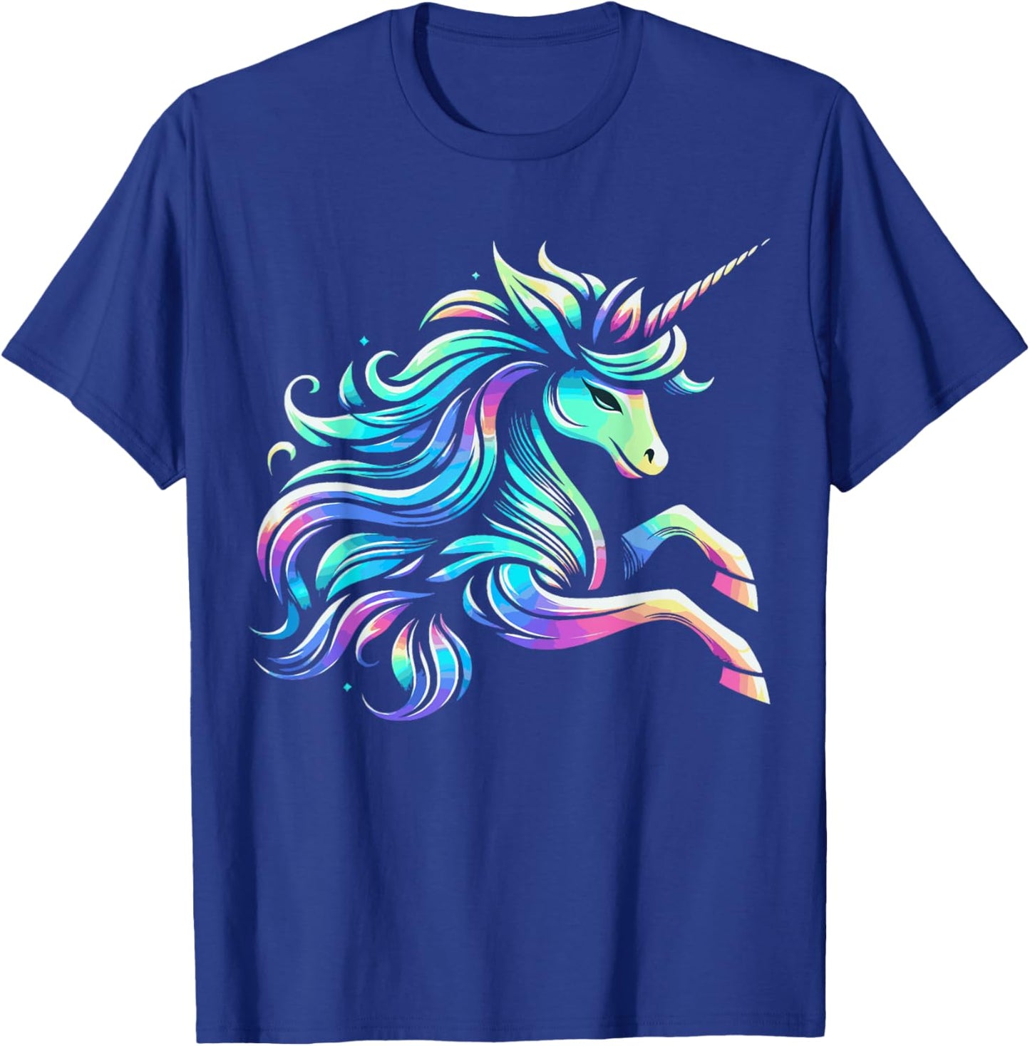 Mythical Unicorn Magical Fantasy Vibrant Colors Enchanted T-Shirt - T-Shirt | Royal