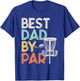 Vintage Funny Best Dad By Par - Disk Golf Dad T-Shirt - T-Shirt | Royal