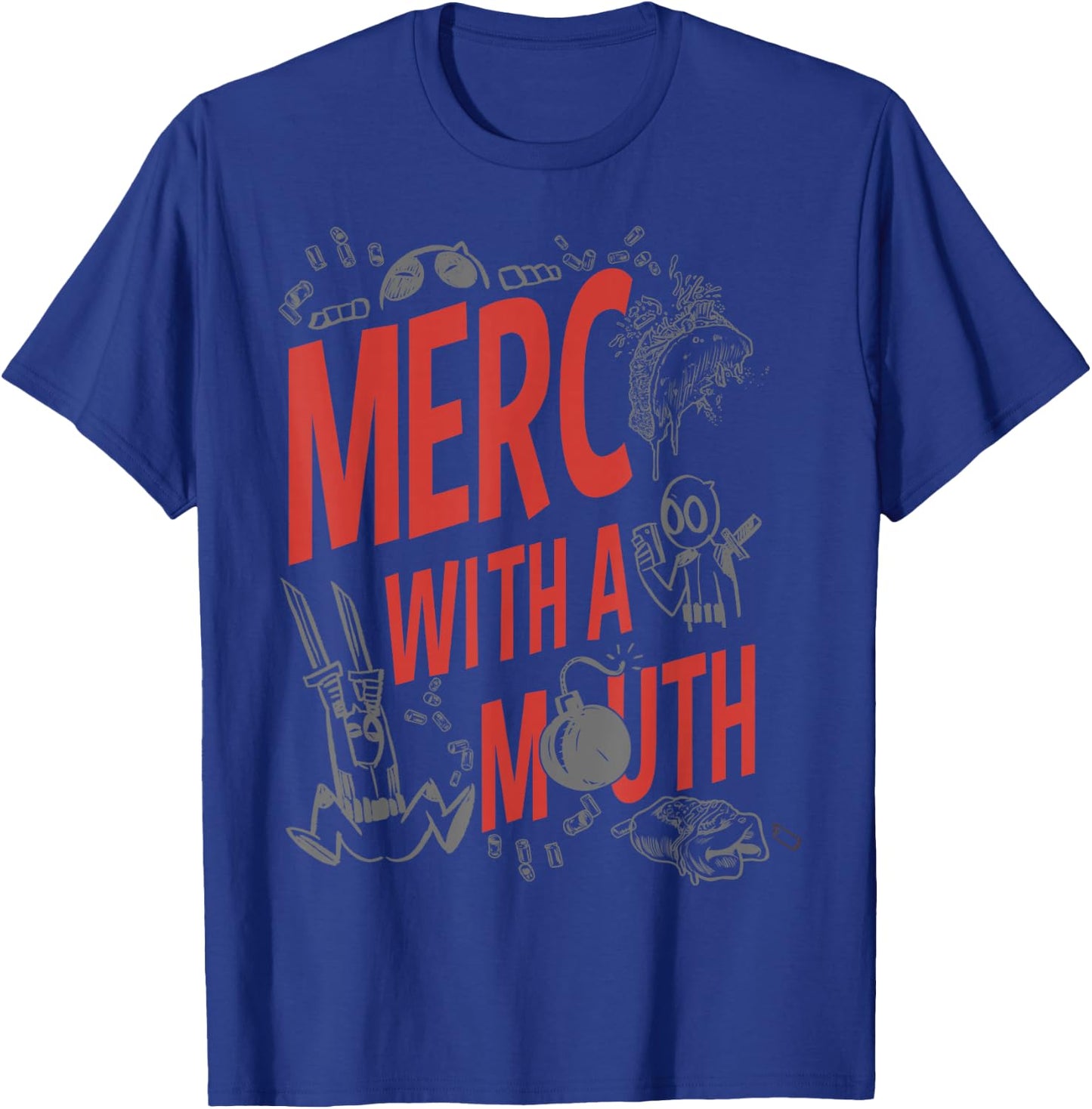 Marvel Deadpool Merc With A Mouth T-Shirt - T-Shirt | Royal