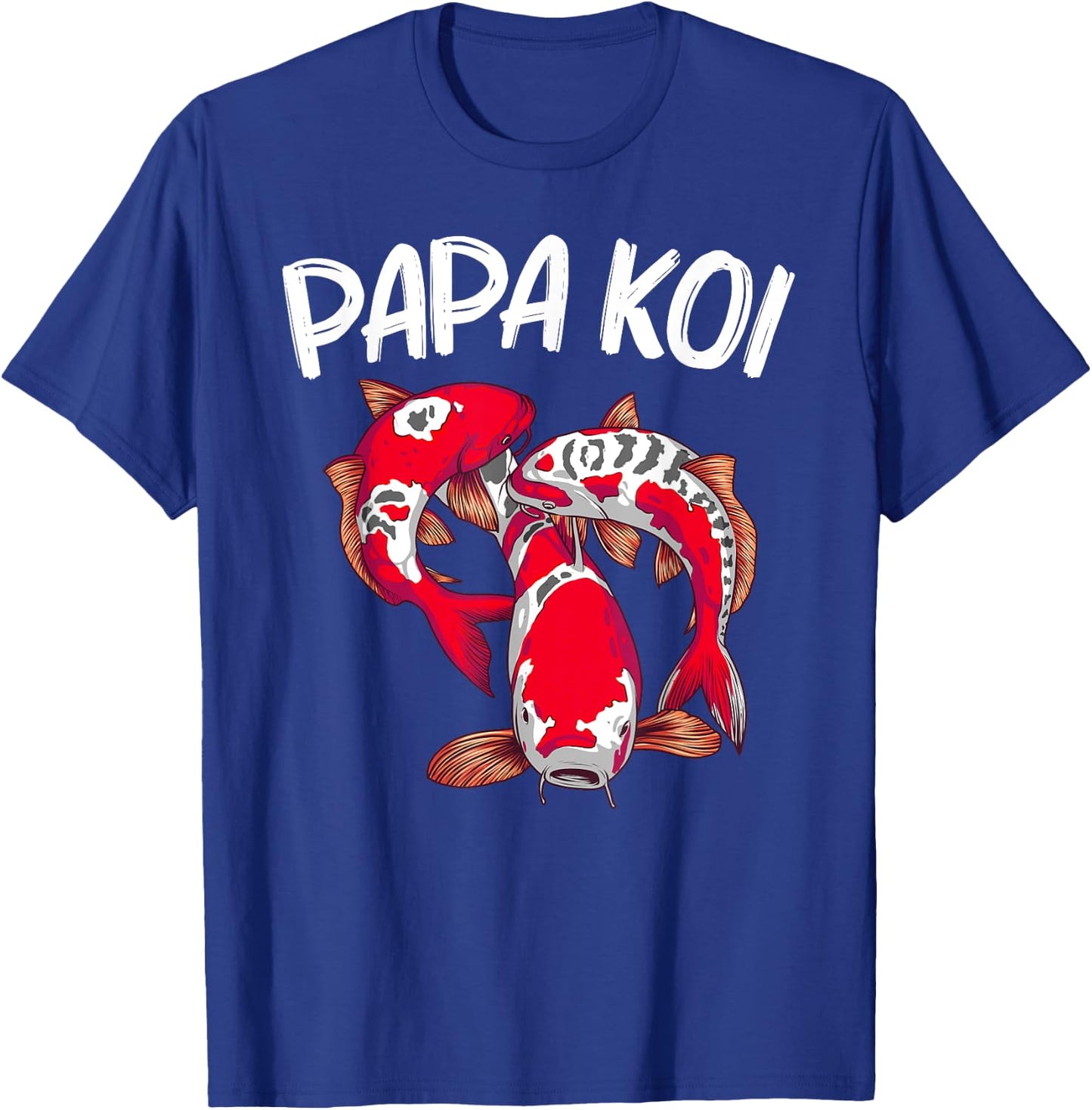 Koi Fish Gift Dad Men Japan Koi Carp Fishes Pond Lover T-Shirt - T-Shirt | Royal