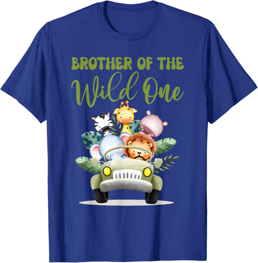 Brother Of The Wild One 1st Birthday Safari Family Matching T-Shirt - T-Shirt | Royal