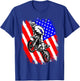 Dirt Bike USA Flag Motocross American Flag T-Shirt - T-Shirt | Royal