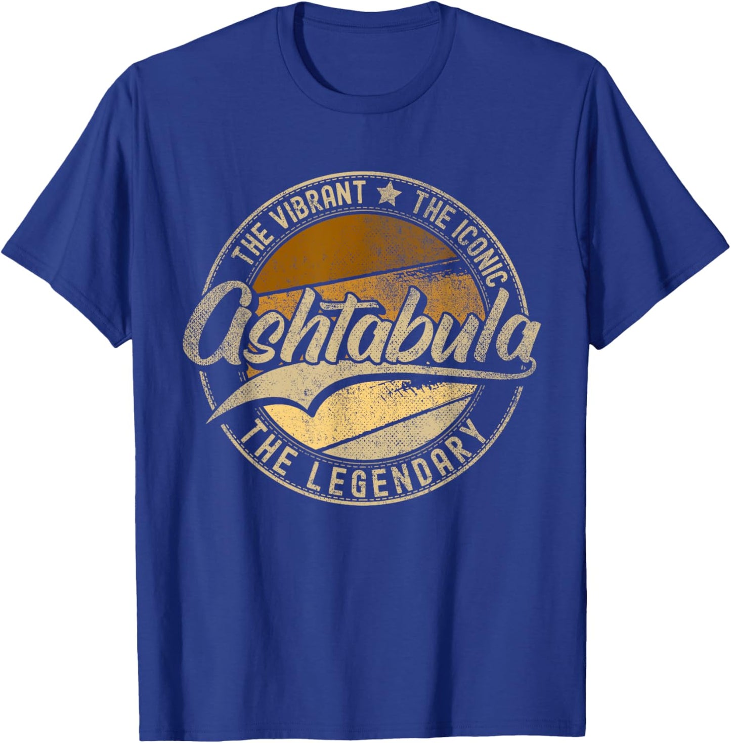 Ashtabula OH | Ohio | Vintage Distressed T-Shirt - T-Shirt | Royal