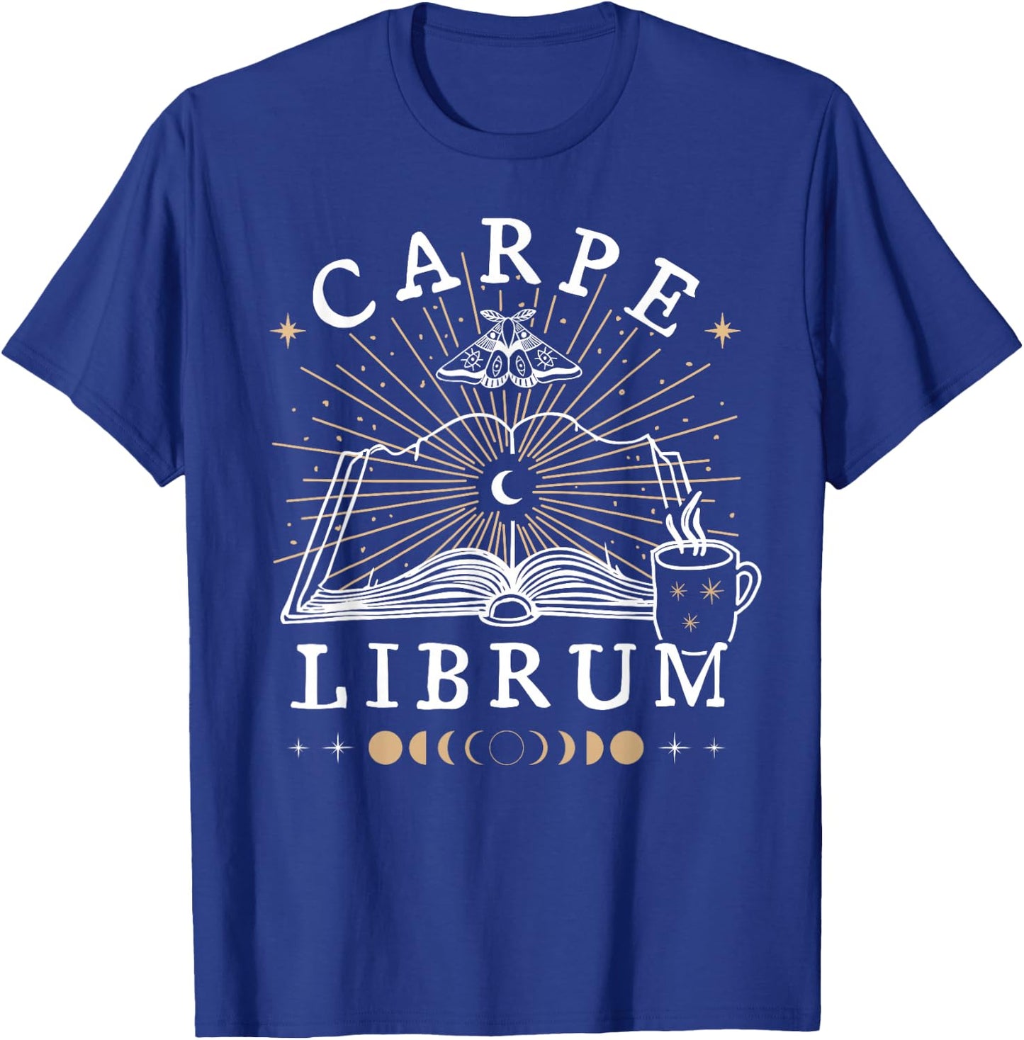 Carpe Librum Dark Academia Aesthetic Book Lover Witchy Goth T-Shirt - T-Shirt | Royal