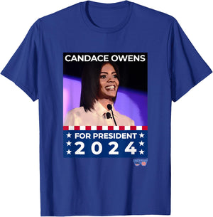 Candace Owens For President Patriotic Slogan Women Men T-Shirt - T-Shirt | Royal