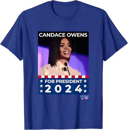 Candace Owens For President Patriotic Slogan Women Men T-Shirt - T-Shirt | Royal