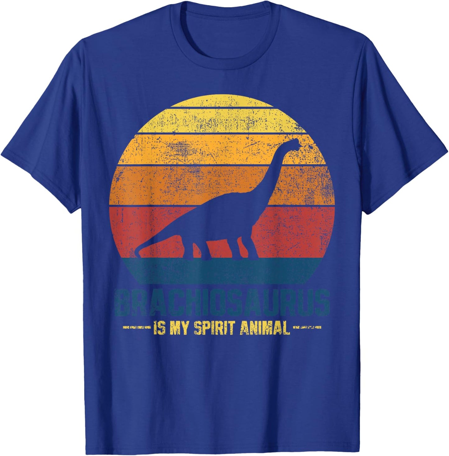 Brachiosaurus Dinosaurs Vintage T-Shirt - T-Shirt | Royal
