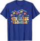 4th Fourth Grade Teacher Appreciation Teaching Wildflowers T-Shirt - T-Shirt | Royal
