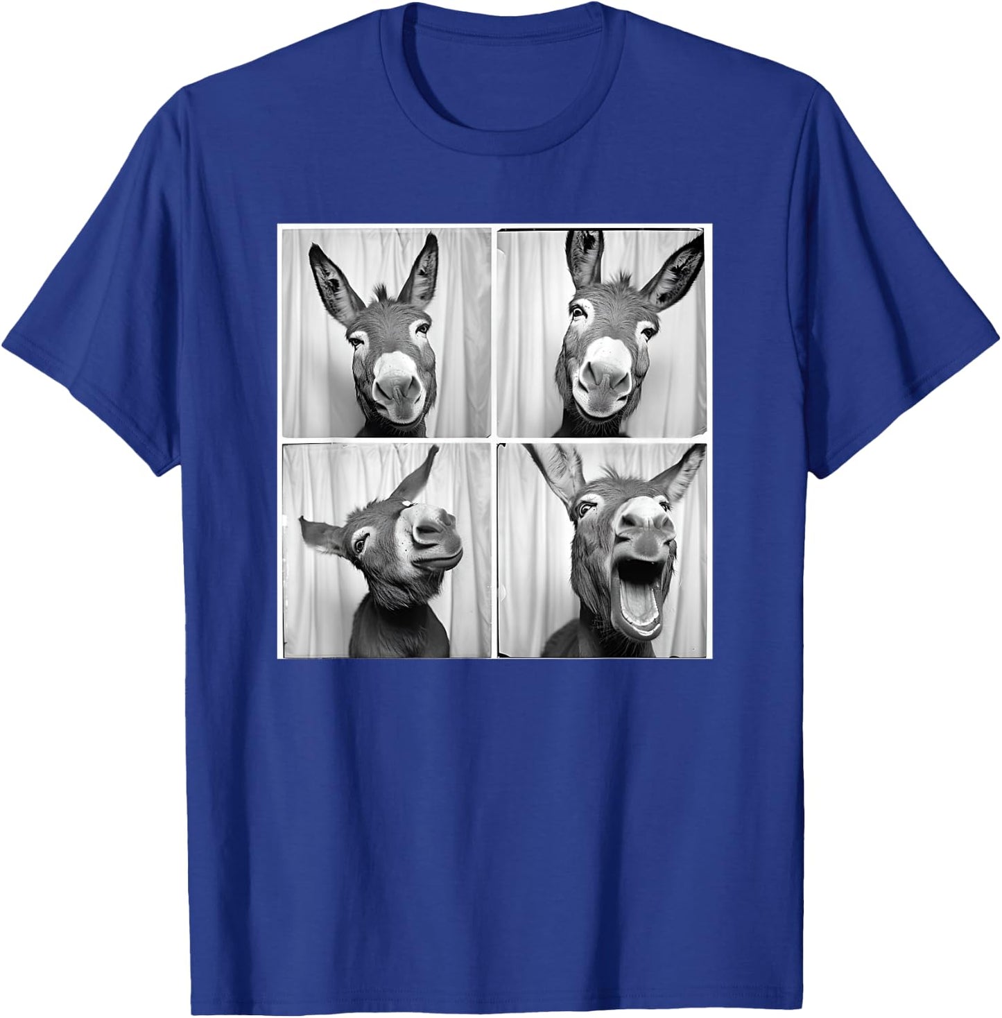 Laughing Donkey Face Quirky Farm Farming Funny Donkey T-Shirt - T-Shirt | Royal