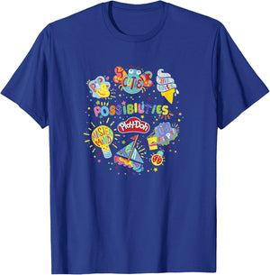 Play-Doh Possibilities Collage T-Shirt - T-Shirt | Royal