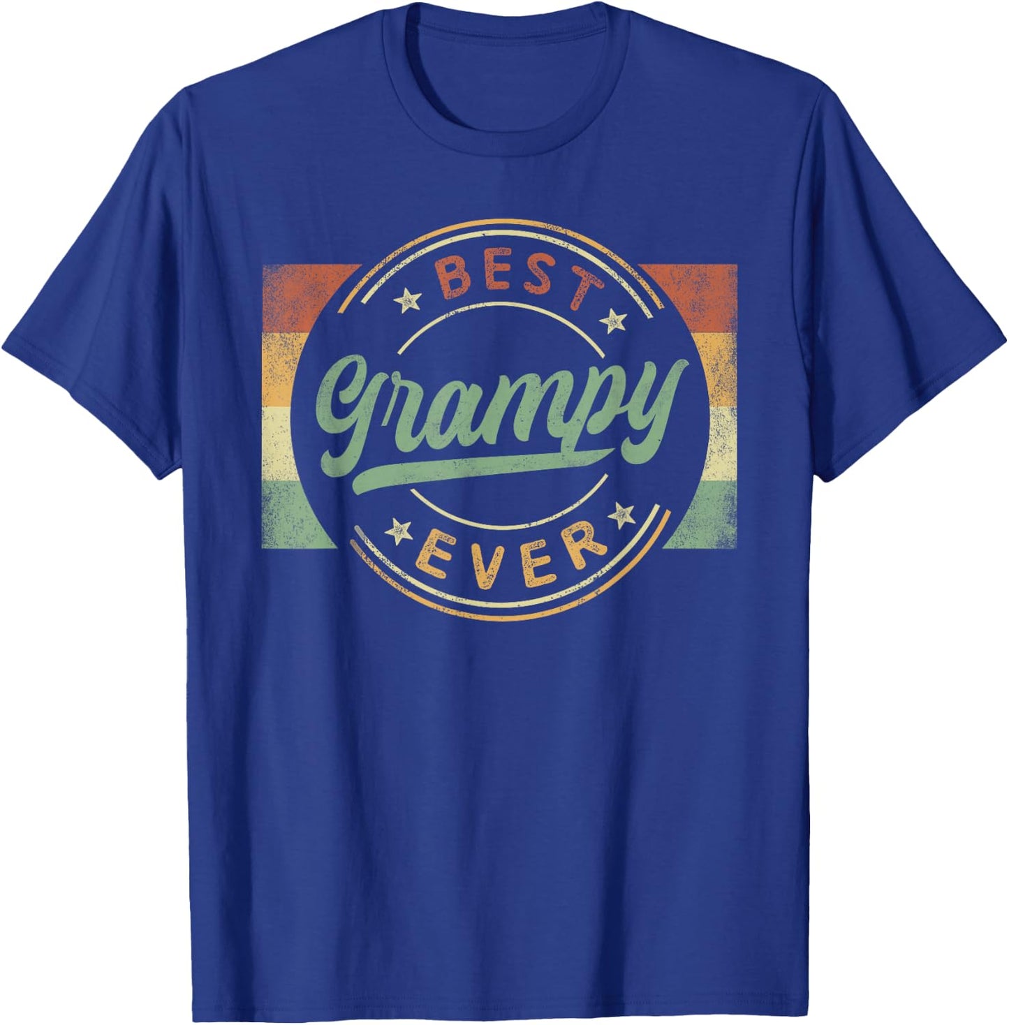 Best Grampy Ever Emblem Father's Day Grampy Gifts Grandpa T-Shirt - T-Shirt | Royal