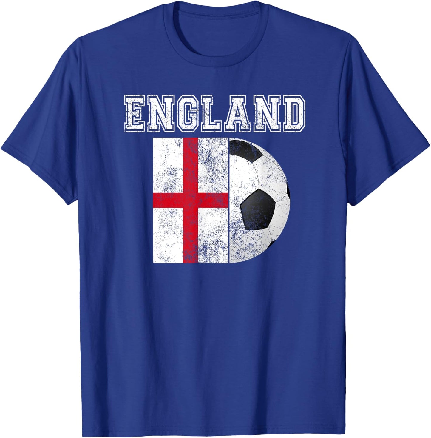 ENGLAND Flag - Soccer Futbol Football T-Shirt - T-Shirt | Royal