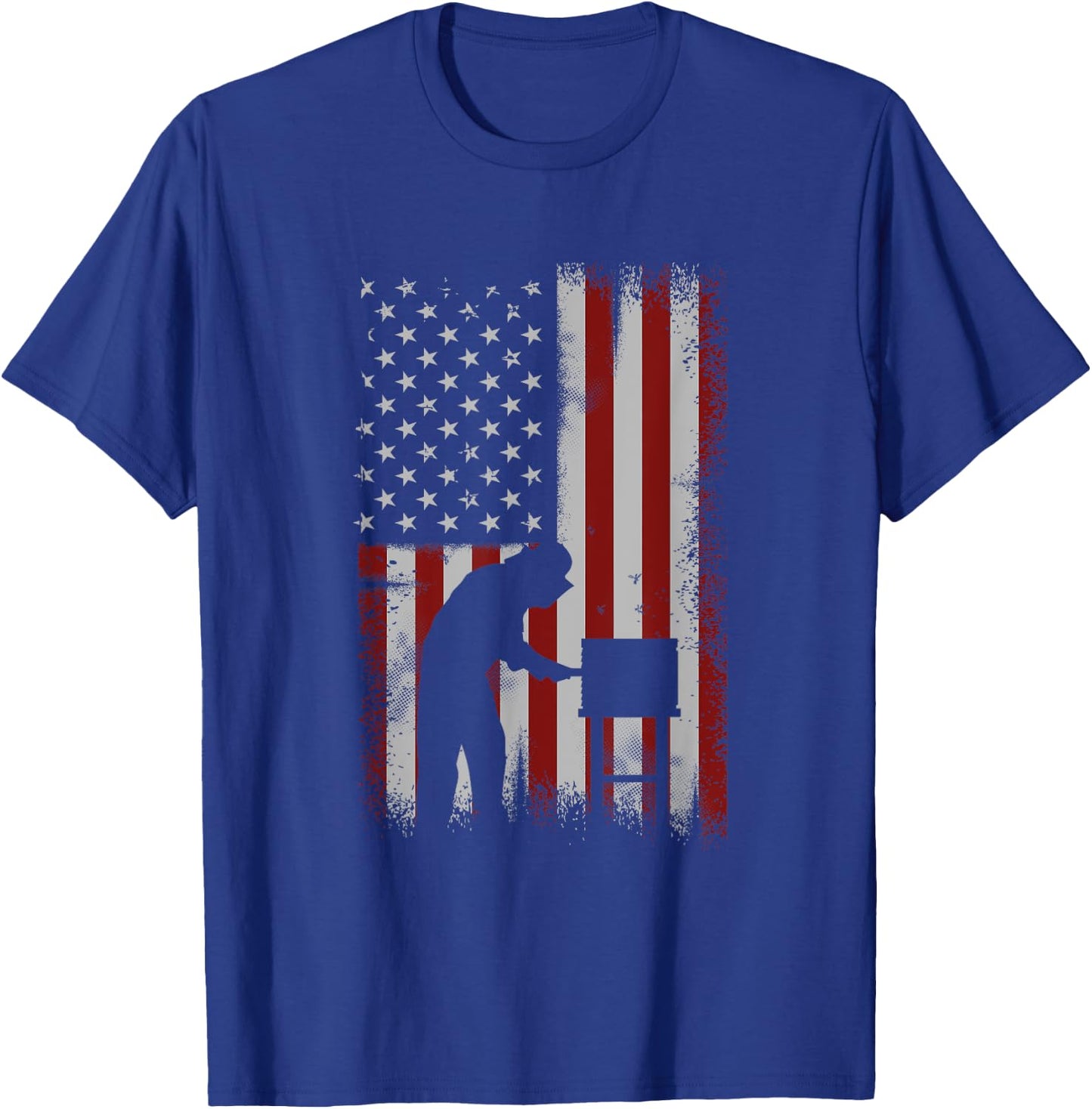 American Flag Beekeeper Shirt Men Beekeeping Gift Apiarist T-Shirt - T-Shirt | Royal
