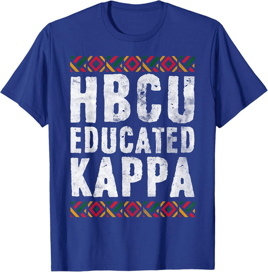 HBCU Educated KAPPA Shirt Historical Black College Alumni T-Shirt - T-Shirt | Royal