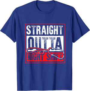 Funny Nursing Stethoscope Hospital Night Shift Medical Nurse T-Shirt - T-Shirt | Royal