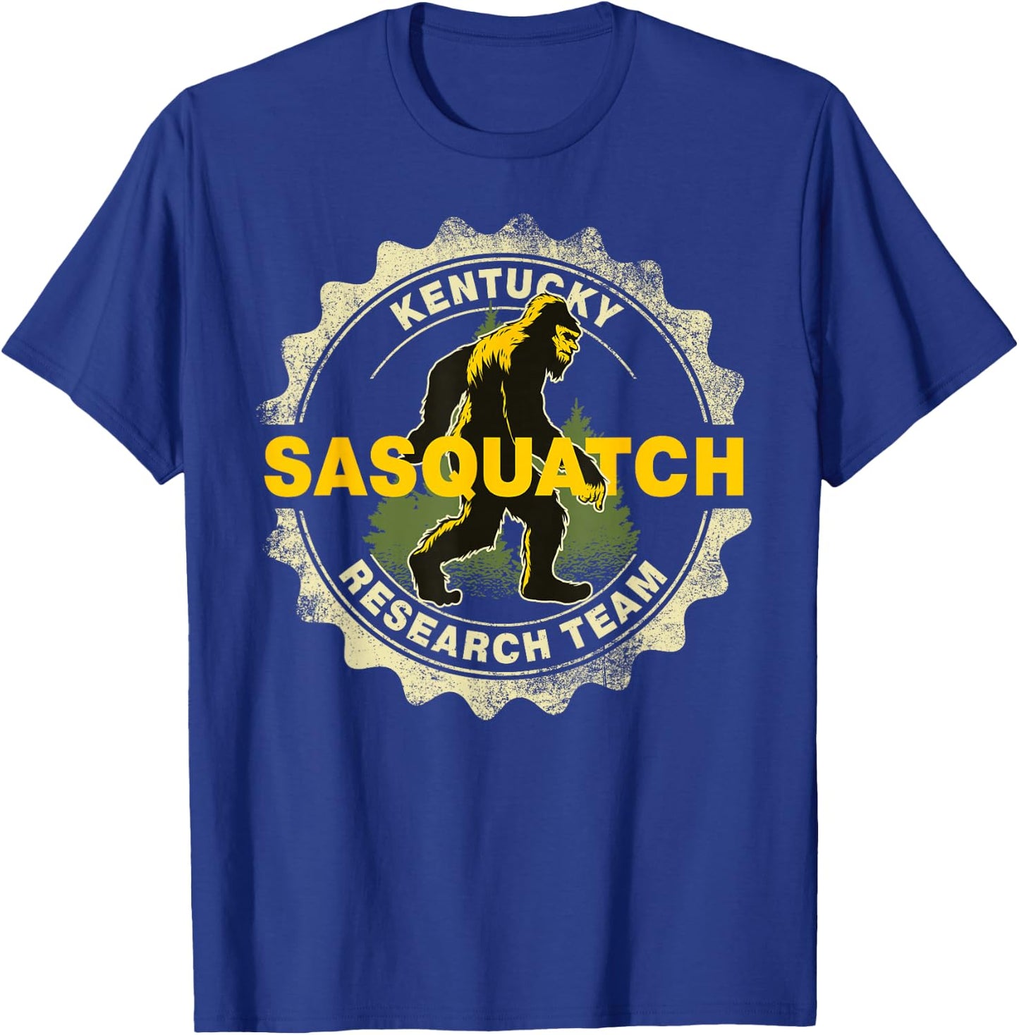 Kentucky Sasquatch Research Team Bigfoot Believer Fan T-Shirt - T-Shirt | Royal