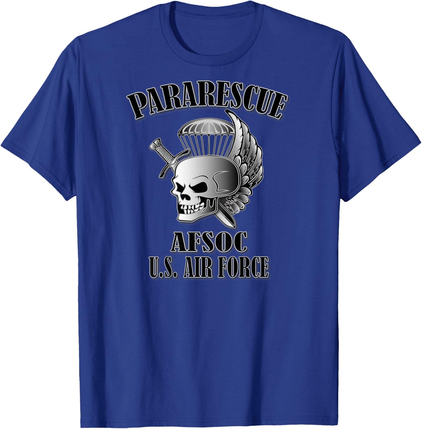 U.S.A.F. Pararescue (Back Design) T-Shirt - T-Shirt | Royal