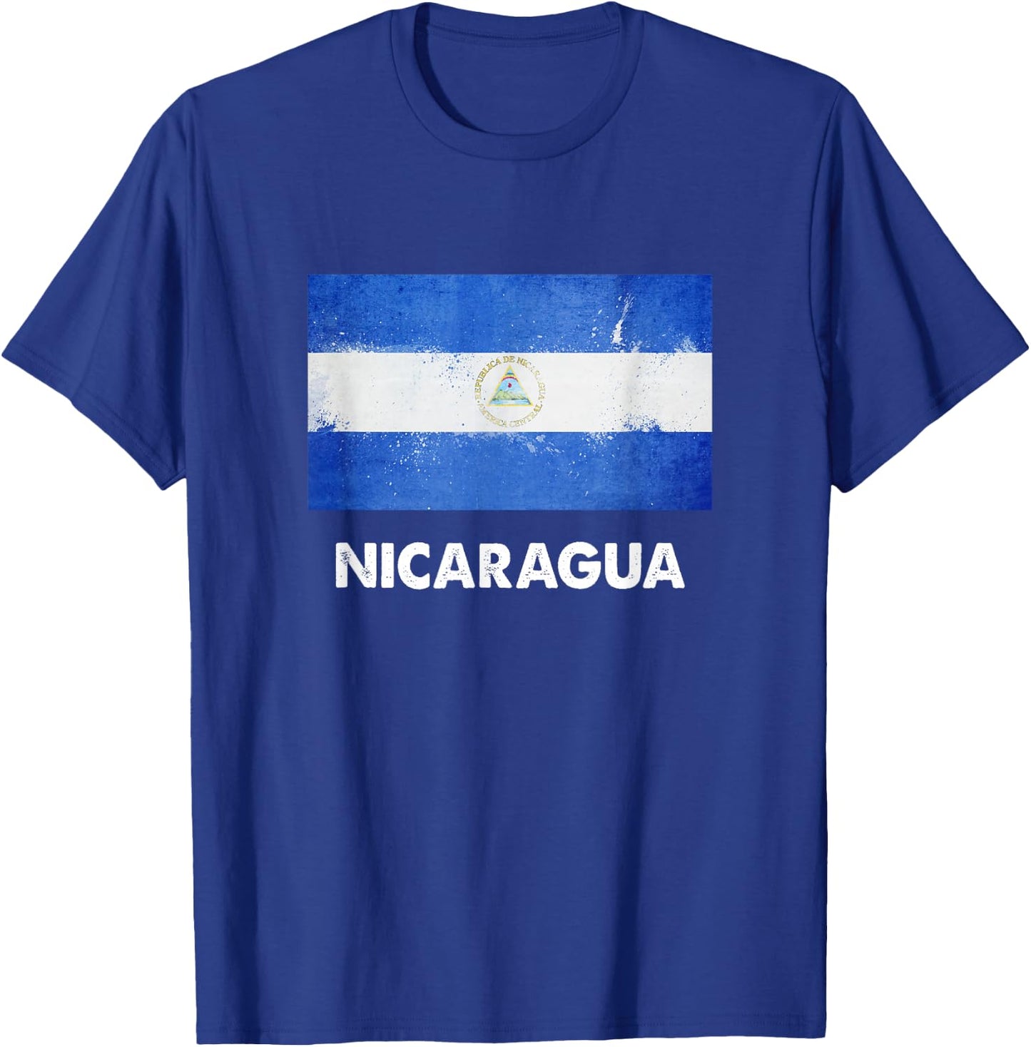 Nicaragua flag shirt, Nicaragua T-Shirt - T-Shirt | Royal