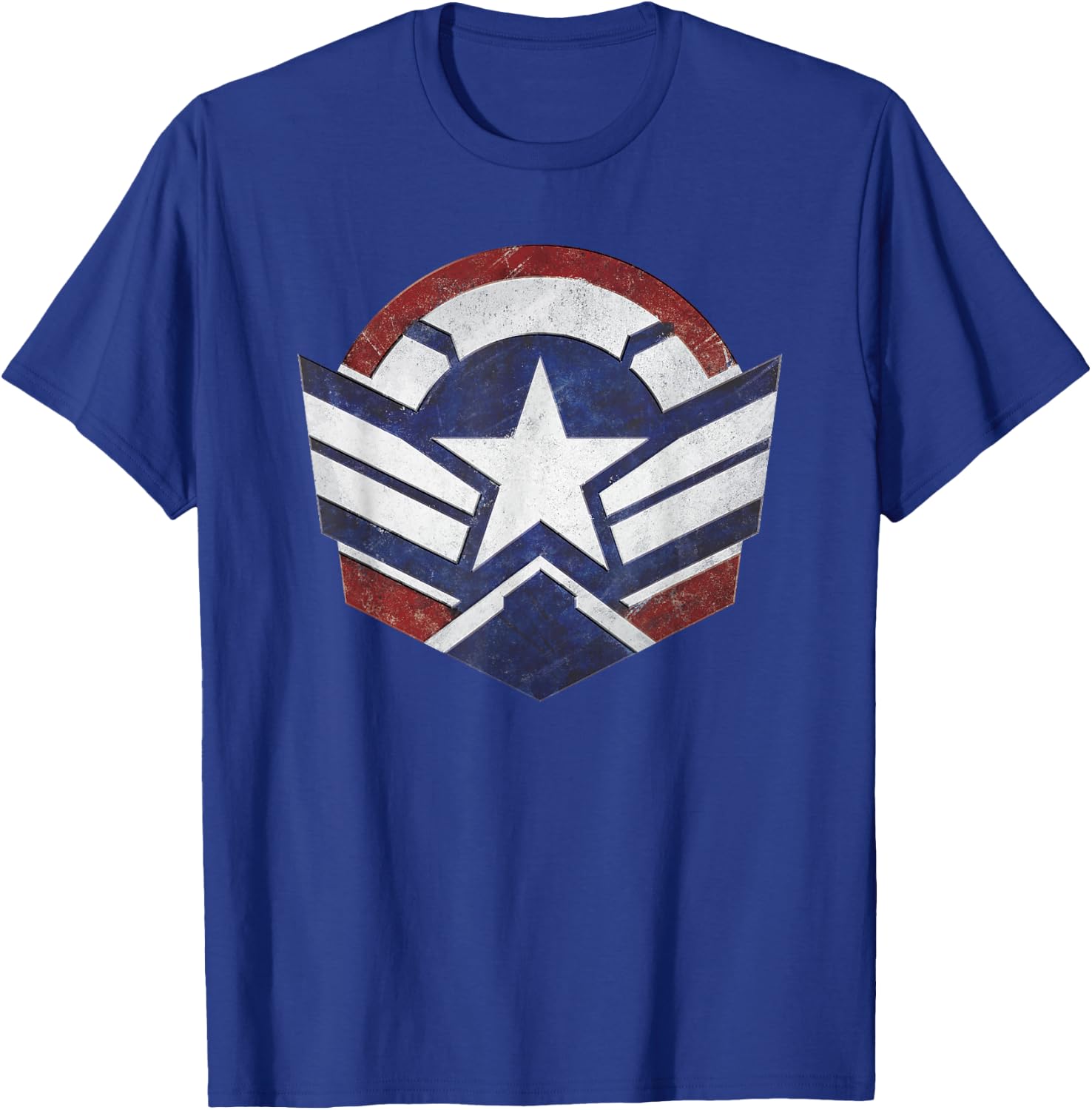 Marvel Falcon Winter Soldier Wings Shield Logo T-Shirt - T-Shirt | Royal