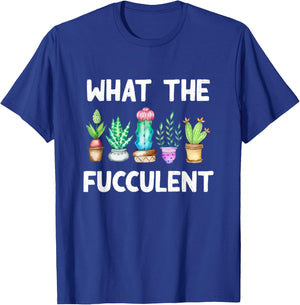 What the Fucculent Cactus Succulents Plants Gardening Gift T-Shirt - T-Shirt | Royal