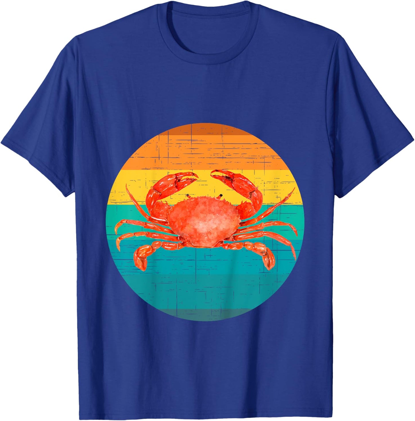 Kids Vintage Sunset Fun Crab Crabbing Crabs Crabber Gift Boys T-Shirt - T-Shirt | Royal