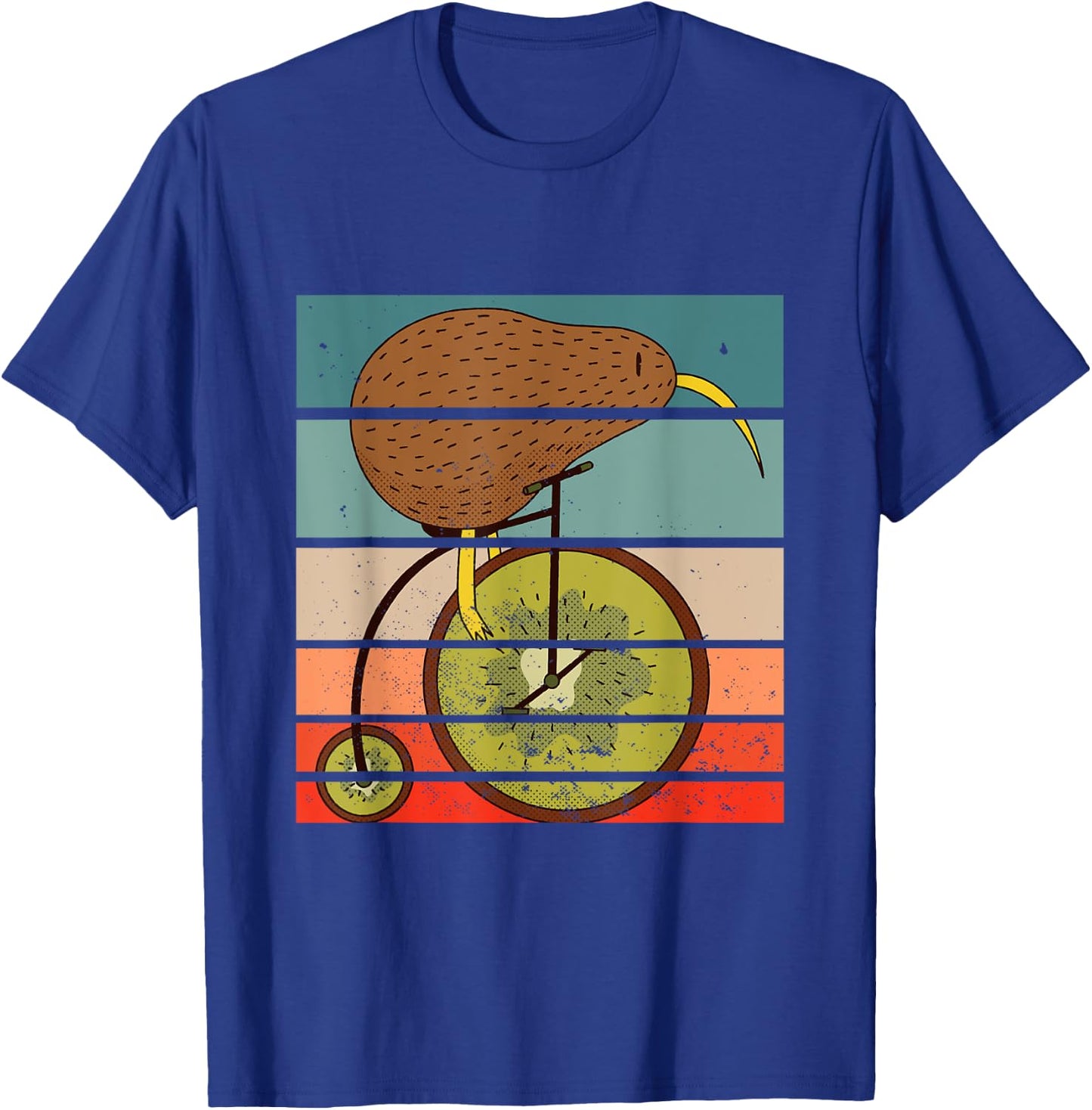 Kiwi Bird Bicycle Driving Cyclist Cycling Gift T-Shirt - T-Shirt | Royal