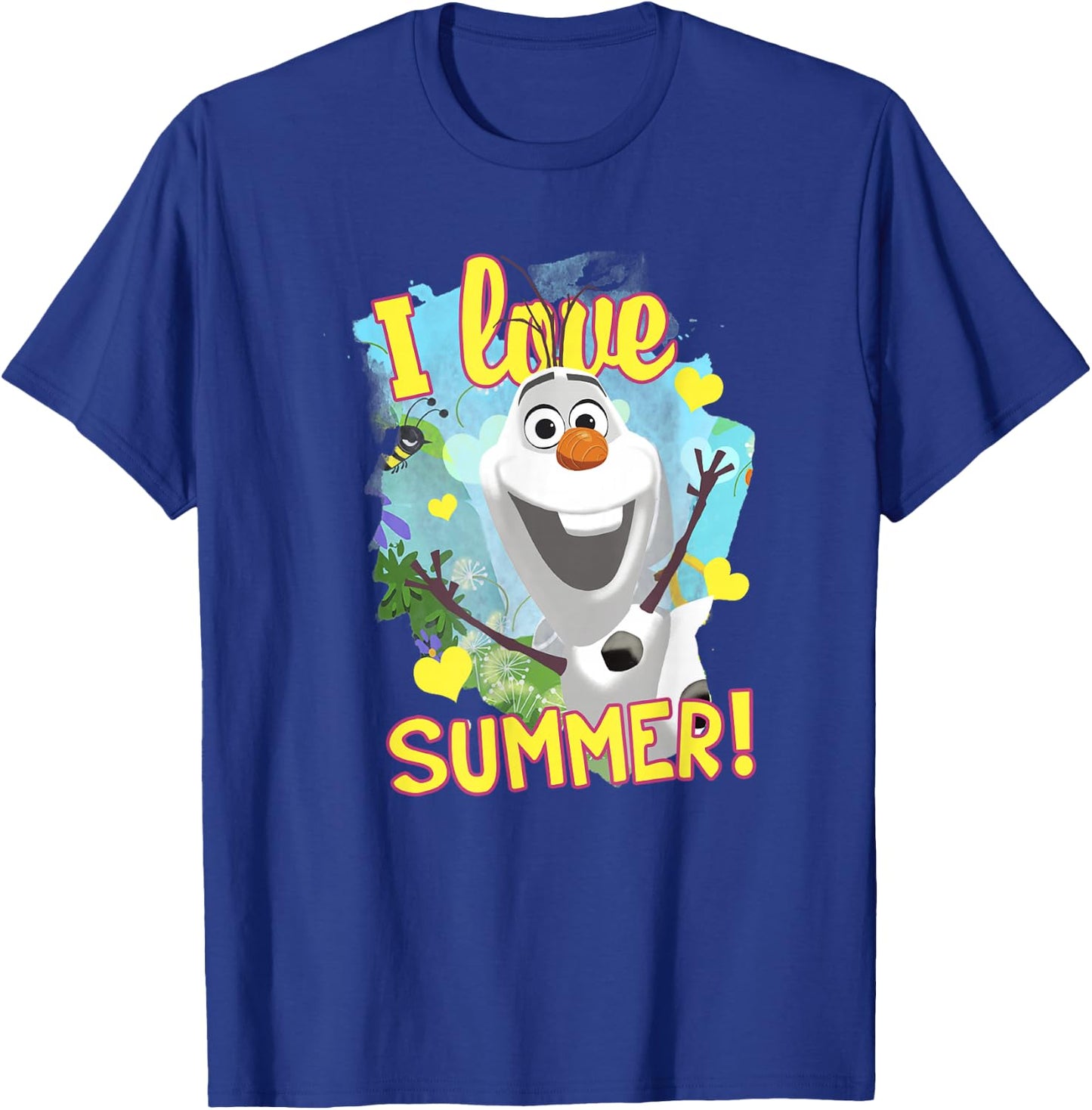 Disney Frozen Olaf I Love Summer Vignette Holiday Poster T-Shirt - T-Shirt | Royal
