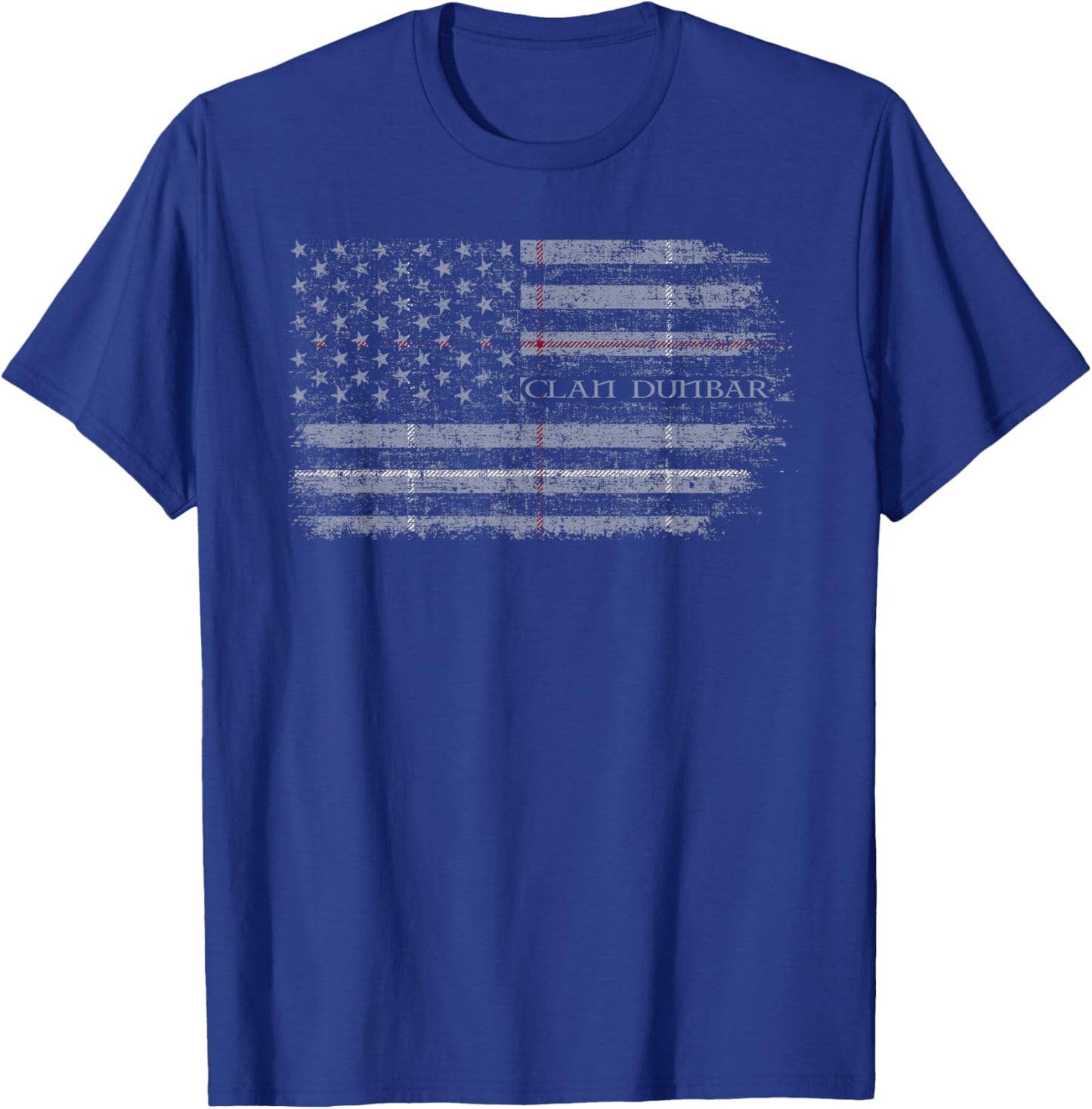 Clan Dunbar of Pitgaveny Scottish tartan US flag Scotland T-Shirt - T-Shirt | Royal