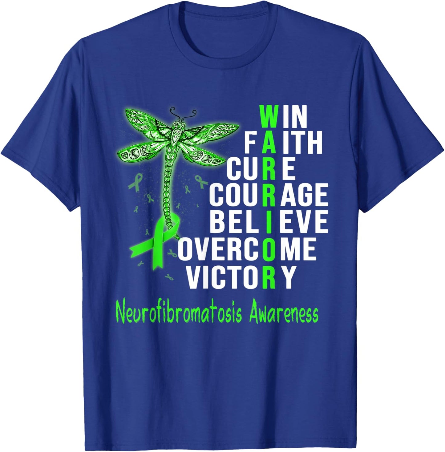 Neurofibromatosis Warrior Neurofibromatosis Awareness T-Shirt - T-Shirt | Royal