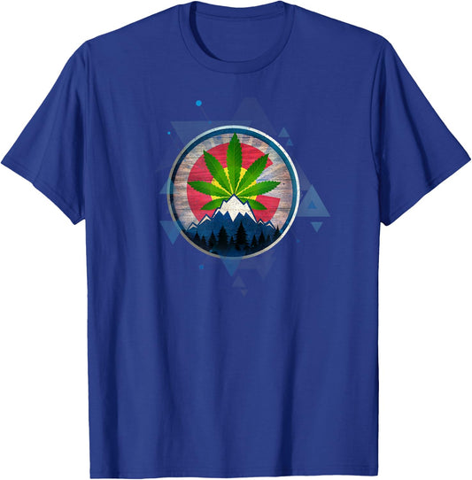 Colorado Weed Leaf Marijuana Pot T-Shirt - T-Shirt | Royal