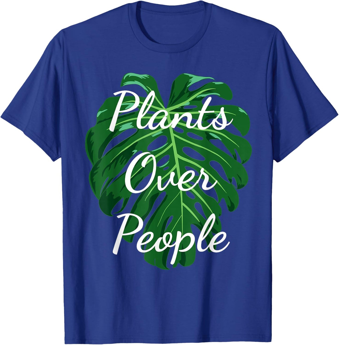 Funny monstera adansonii plants over people monstera leaf T-Shirt - T-Shirt | Royal