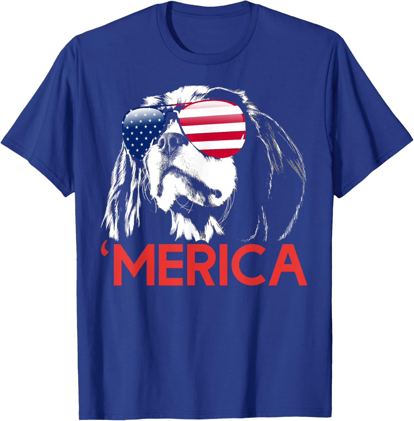 Merica Cavalier King Charles Spaniel American Flag Men T-Shirt - T-Shirt | Royal