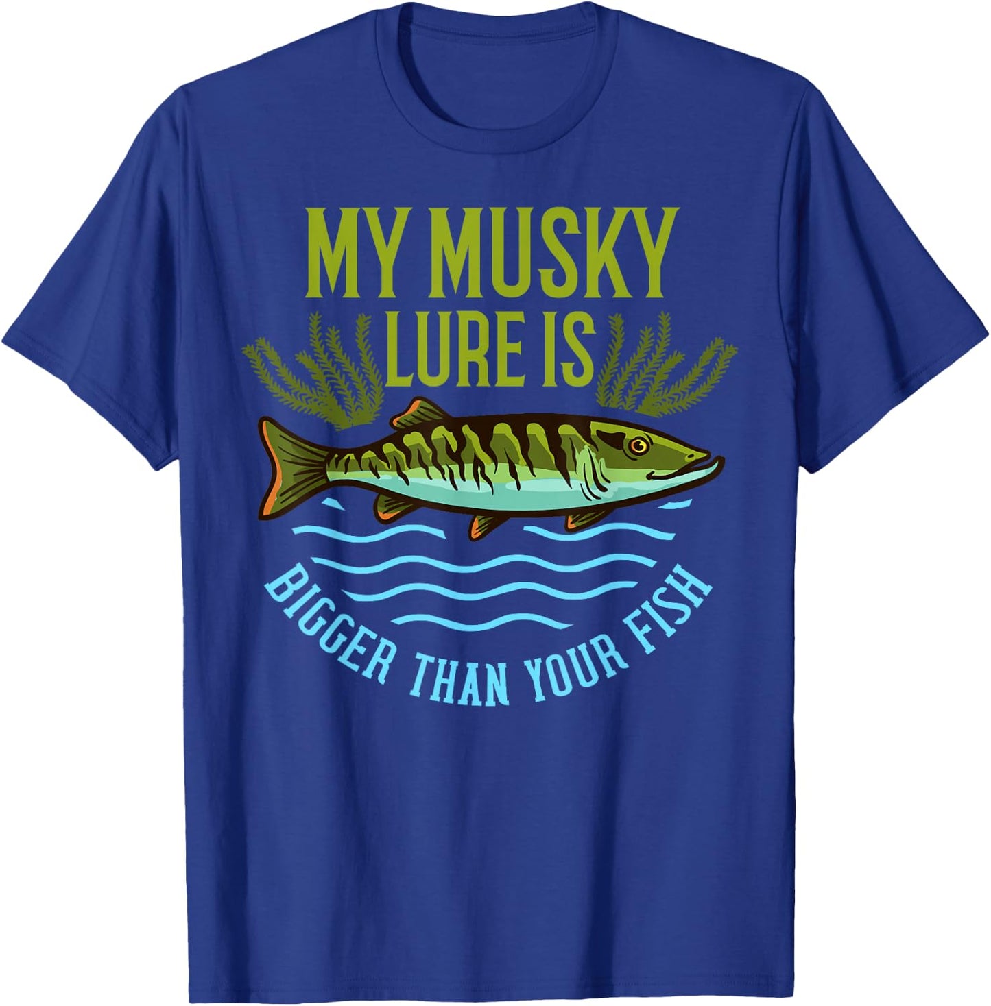 Musky Fishing Gift Muskie Lure Muskellunge T-Shirt - T-Shirt | Royal