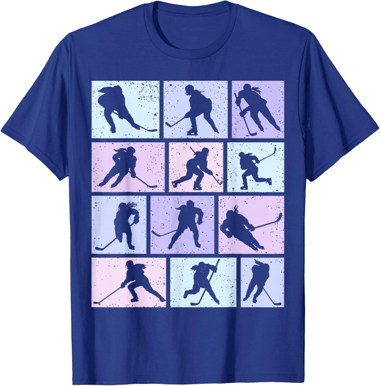 Hockey Girls Ice Hockey Women Youth Kids T-Shirt - T-Shirt | Royal
